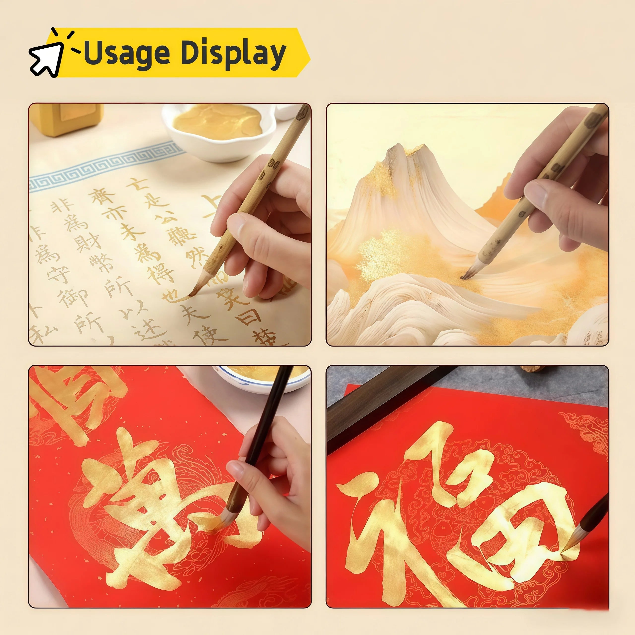 120ml Chinese Calligraphy Ink Colored Gold Silver Red White Vermilion Painting Brush Writing Brush Ink Artist Student Practice