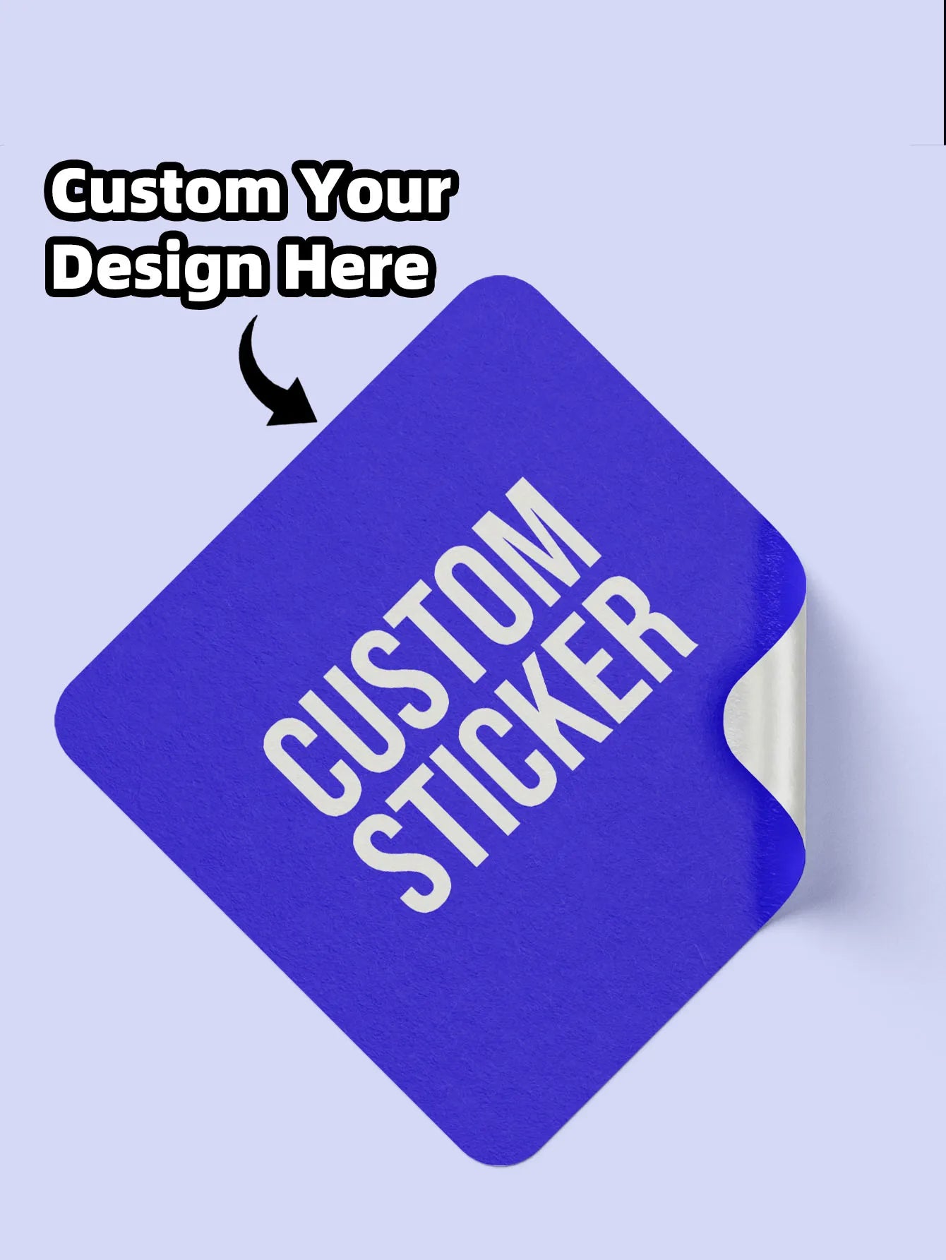 1/60/120pcs Custom Square PVC Stickers Waterproof Personalized for Party, Label, Packaging