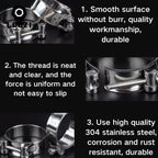 304 Stainless Steel Powerful Hose Pipe Tube Clamps Exhaust Air Water Pipes Durable Sealing Powerful Strength Repair Welding Tool