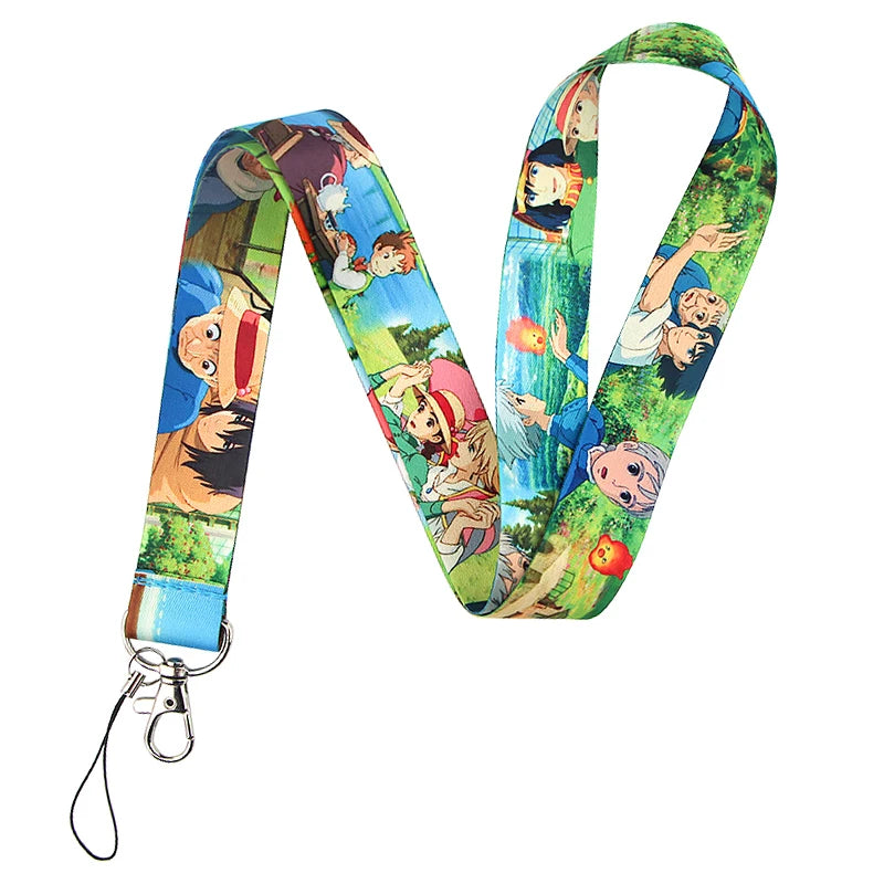 Anime Movie Lanyard Cute Cat Card Holder Neck Strap for Key ID Card Phone Straps Badge Holder Keyrings Cosplay Accessories Gifts