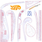 KRABALL Sewing Ruler Set Measure Patchwork Tailor French Curve Ruler for Fabric Drawing Template DIY Sewing Accessories Tool