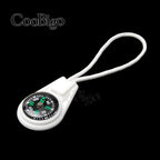 10Pcs Colorful Survival Keychain Zipper Pull Mini Compass for Outdoor Backpack Camping Hiking Pocket Navigator Adventure Tool