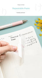 50 Sheets Transparent Sticky Notes Waterproof Message Stickers for Note Books Convenient Reporting & Signature Stickers
