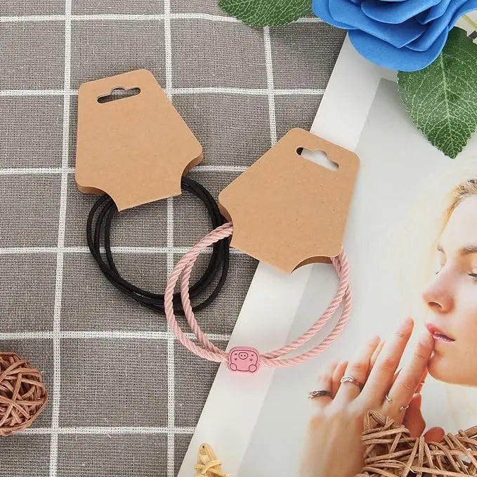 50Pcs Blank Necklace Bracelet Display Foldable Adhesive Price Tag Holder Cards Packaging For Jewelry Small Businesses Supplies