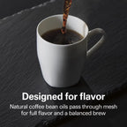 Reusable 8-12 Cup Basket Coffee Filter, Permanent Stainless Steel Coffee Drip Filter for Home Office Kitchen, Fine Mesh Eco-Friendly Coffee Maker Accessories