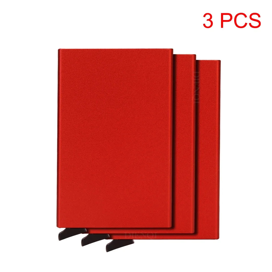 Rfid Metal Credit Card Holder Luxury Men Minimalist Wallet Cardholder Case Bag Business Supplies Card Storage Box Organizer Mini
