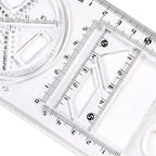 Multi -function Ruler Set Drawing Geometry Protractor Spirograph Ruler Students Mathematics Drafting Tools
