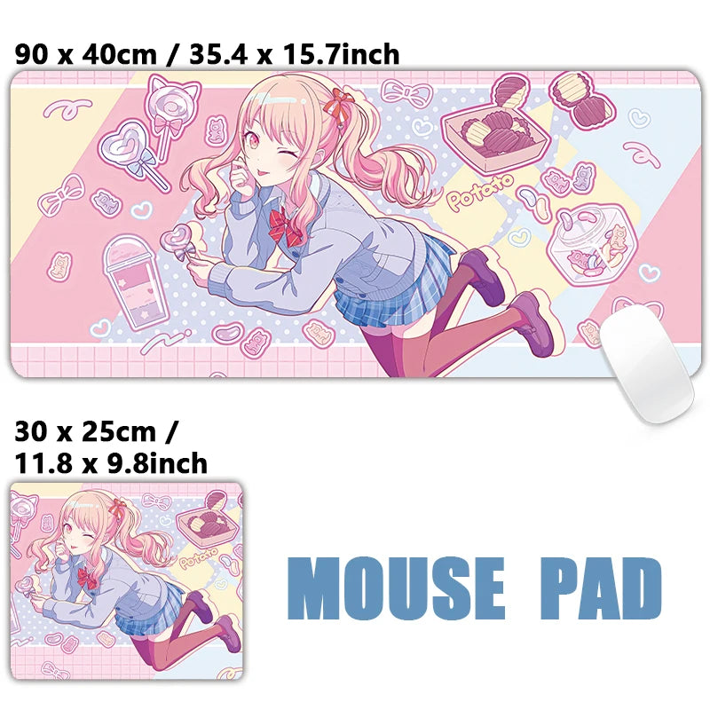 Project Sekai Birthday Full Character 25-ji Nightcord de PJSK Mouse pad Table Mat Gaming XXL Anime Mousepad Keyboard Desktop Mat
