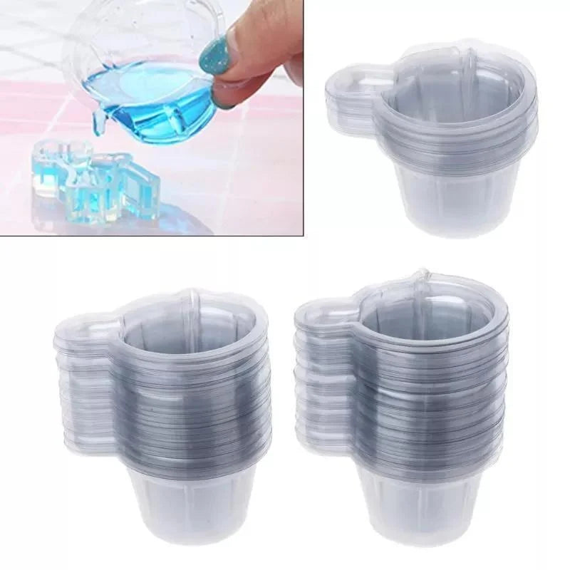50Pcs 40ML Plastic Urine Cups Disposable Cups Dispenser For DIY Epoxy Resin Jewelry Making Tools Accessories