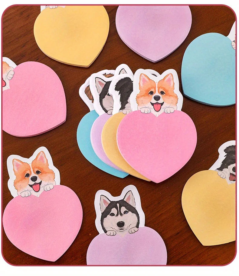 30sheets Cute Dog Post Cartoon Sticky N Times Sticky  School Stationery Small Gifts Memo Puppy Decorative Sticky Notes Paper