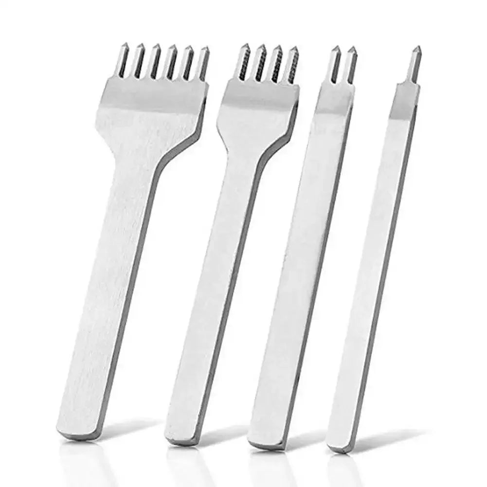 DIY Leather Craft Punching Hole Tool Leather Stitching Sewing Punches 1+2+4+6 Leather craft Spacing Punch Tools 3/4/5/6mm