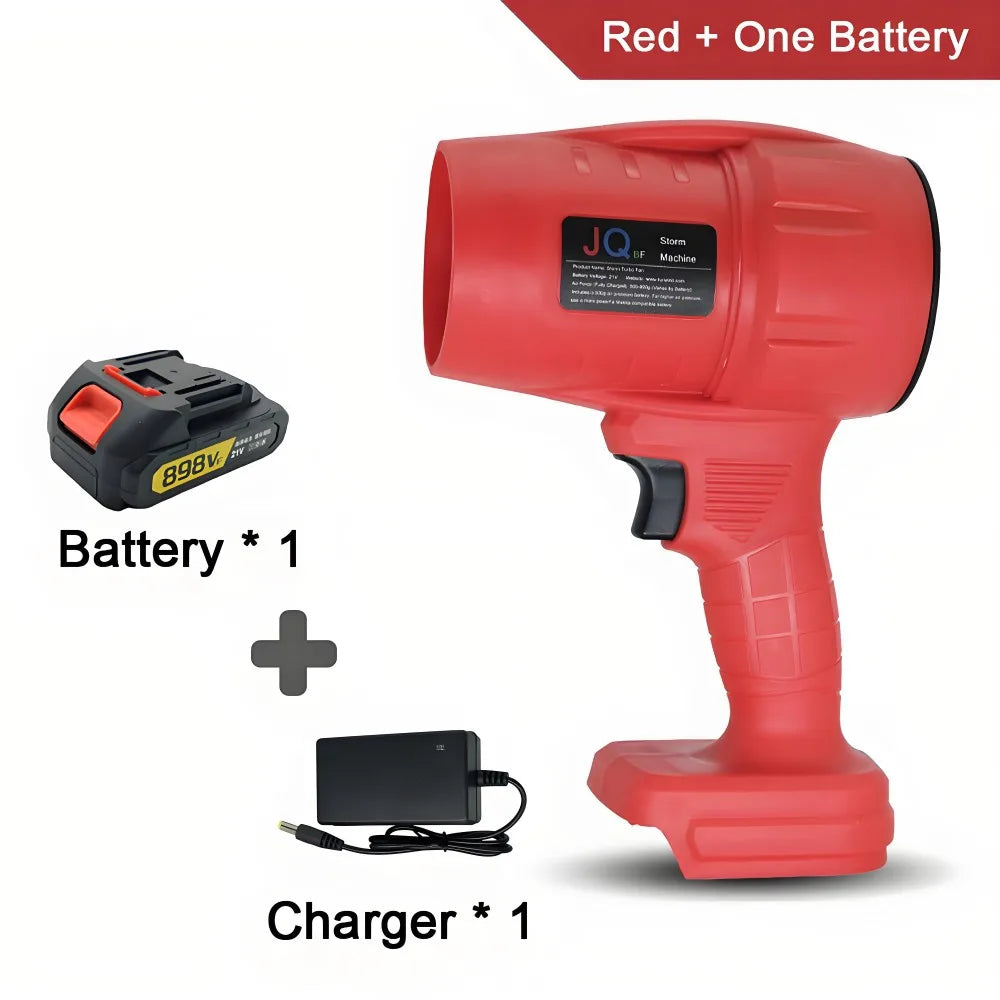 Powerful Air Blower with 550g Thrust Turbo Fan for Cleaning Leaves, Snow, and Dust – Includes 18V Makita - Compatible Battery
