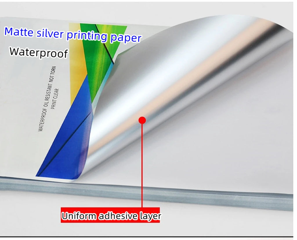 10/50pcs Waterproof sticker paper A4 Laser Inkjet Printer Paper White Glossy Transparent  Self Adhesive Sticker Label Copy Paper