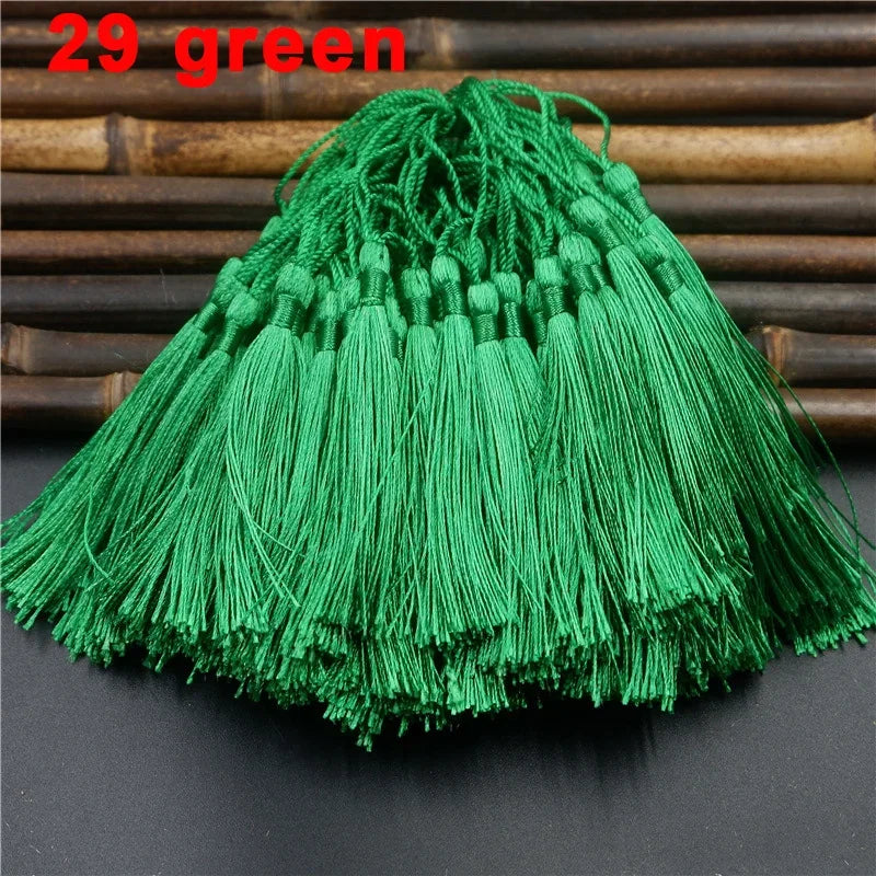 100pcs/lot 13cm Tassel Silk Fringe Silky Floss Bookmark Tassels Mini Tassels For DIY Craft Jewelry Making Souvenir Bookmarks