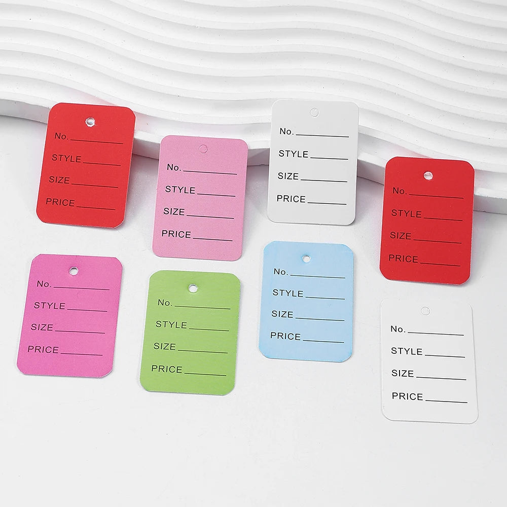 3.5x5cm 100PCS Price Tags Clothing Tag Multi-Colors Merchandise Marking Tag Display Label for Product Jewelry Clothing Tags