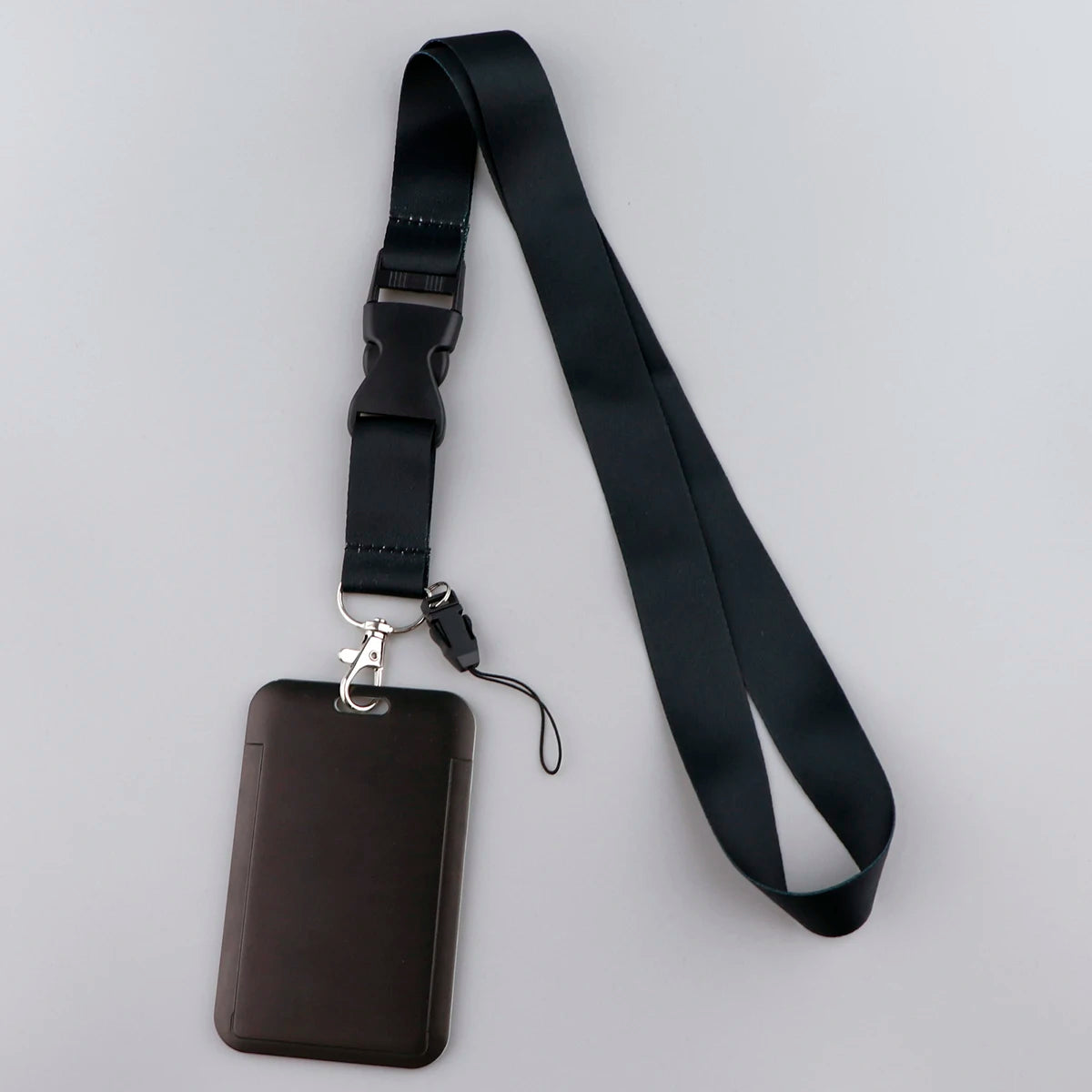 Pure Black Lanyards for Keys Multi-function Cell Phone Straps ID Card Keychain Lanyard Neck Strap Phone Accessories