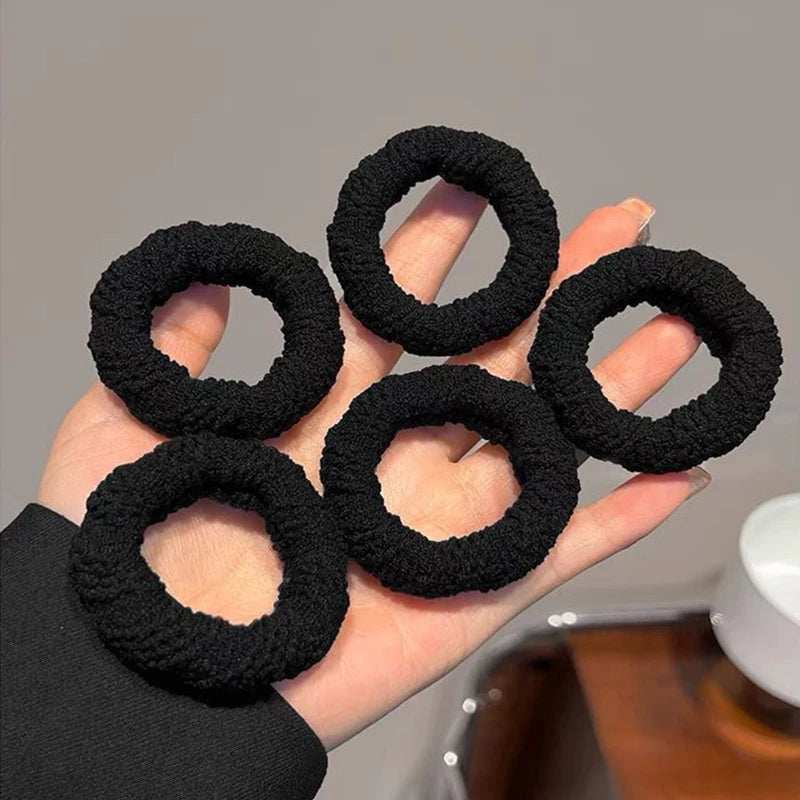 5Pcs/Set Thickened Women's Hair Ties High Horse Tail Hair Bands Rubber Bands Elastic Hair Ropes Durable Hair Ties Accessories