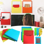 Magnetic Hanging Wall File Organizer, Strong Magnet Mail Paper Document Folder Holder and Magazine Rack for Office Home School