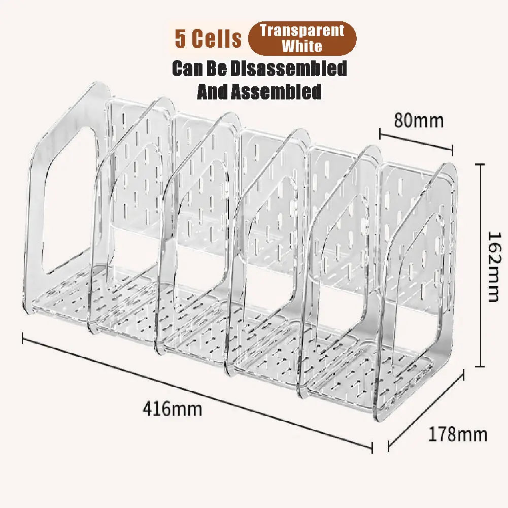 Acrylic A4 Storage Filing Box for Documents Plastic Paper File Organizer Vertical Magazine Rack Desk Folder Desktop Supplies