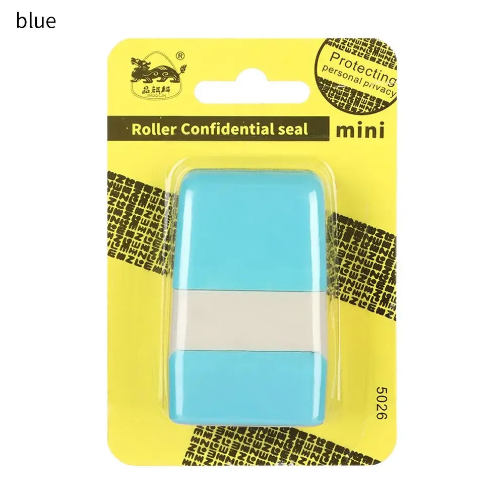 Portable Seal Applicator Confidential Stamp Identity Protection Roller Stamps Express Privacy Random Code Photosensitive Stamps