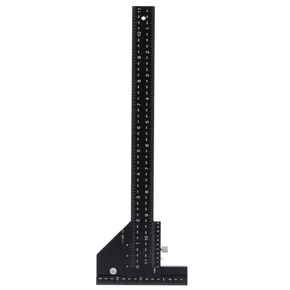 Portable 0-280mm T Shaped Ruler High-precision Accurate Scale Scribe Ruler Miter Square Aluminum Alloy Marking Gauge Tools