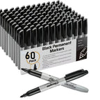60pcs Fine Point Permanent Markers Pens, Perfect for Classroom, Office, Durable and Long-Lasting. No Suitable for Whiteboard