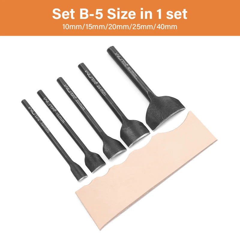 WUTA Basic Series 5-9 Pcs Leather Corner Cutter Set 1/4 Round Punches Leather Edge Cutting Die Strap Belt Wallet DIY Craft Tools