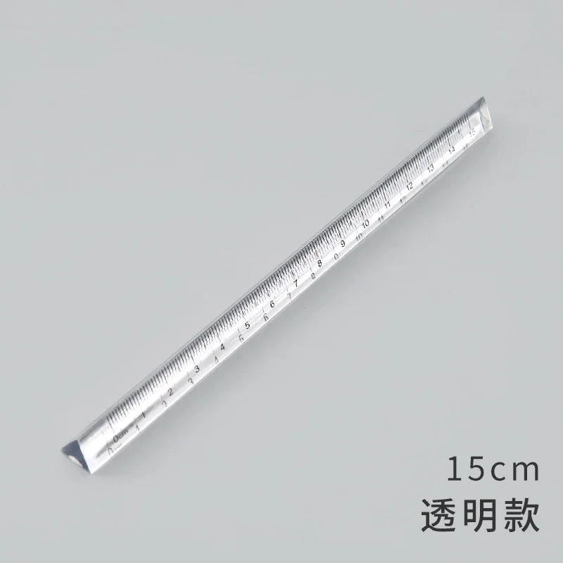 Transparent Triangle Ruler 15 Cm Kawaii Accessories Stationery School Supplies Student Rulers