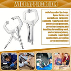 1/2pcs 6in Heavy-Duty Locking C-Clamp Pliers Adjustable Welding Clamp Clip and Regular Tips Woodworking Welding Fixing Hand Tool