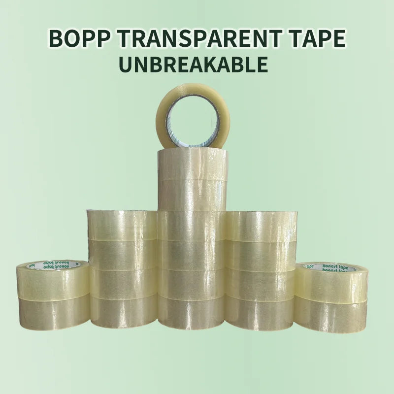 45/100/150/200M 45mm Transparent Tape BOPP Packaging Sealing Logistics Carton High Viscosity Express Office Fixed Items Parcels