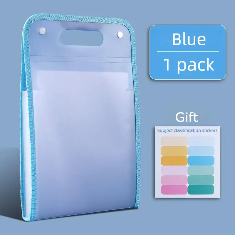 A4 Accordion File Folder Translucent 13 Pockets Expanding Letter Labels School Home Office Document Receipt Filing Organizer