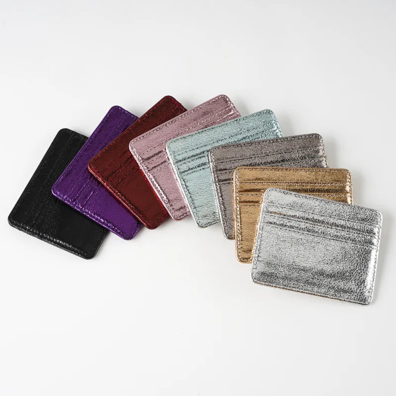 Women Thin Card Holder Wallet Lightweight Multi-Card Holder Case Pu  Leather Credit Card Money Coin Holder Purse Bag
