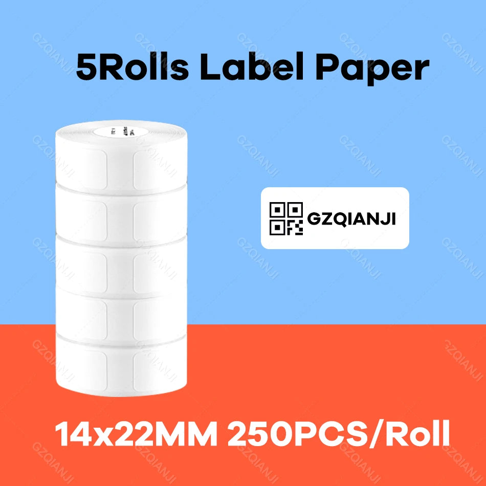 3/5/10 Rolls NiiMBOT D110 D11 D101 Offical Label Printer Sticker Various Size of White Color Paper Roll 12*40mm 15*30mm Anti-Oil