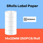 3/5/10 Rolls NiiMBOT D110 D11 D101 Offical Label Printer Sticker Various Size of White Color Paper Roll 12*40mm 15*30mm Anti-Oil