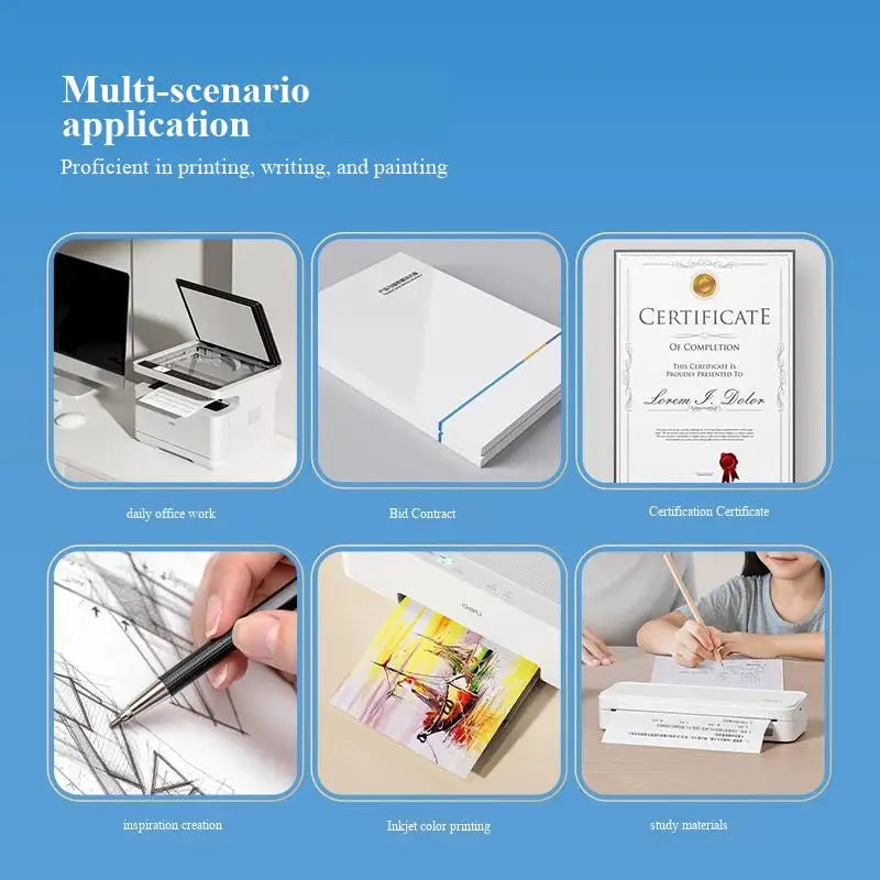1 Pack 500 Sheets Deli A4 Multi-purpose Paper 70/80g Aegean Sea Series Copy Printing Paper 7420/7433