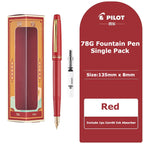 PILOT 1pcs Japan Fountain Pen FP-78G High-end Writing Stationery EF/F/M Iridium Pen Tip Luxury Gift Box Student Smooth Writing