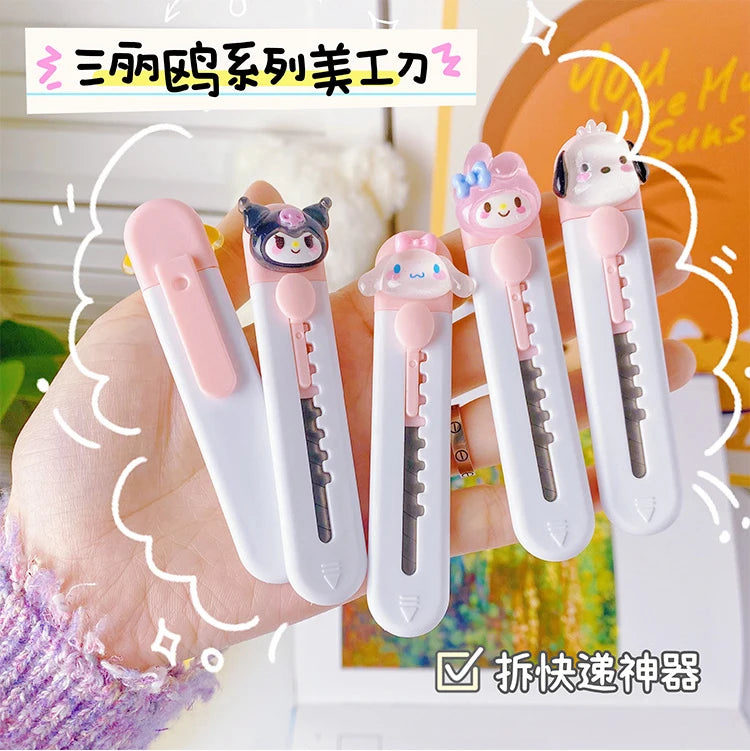 Cute Cartoon Mini Cutter Utility Knife Student Art DIY Tools Creative Stationery School Supplies