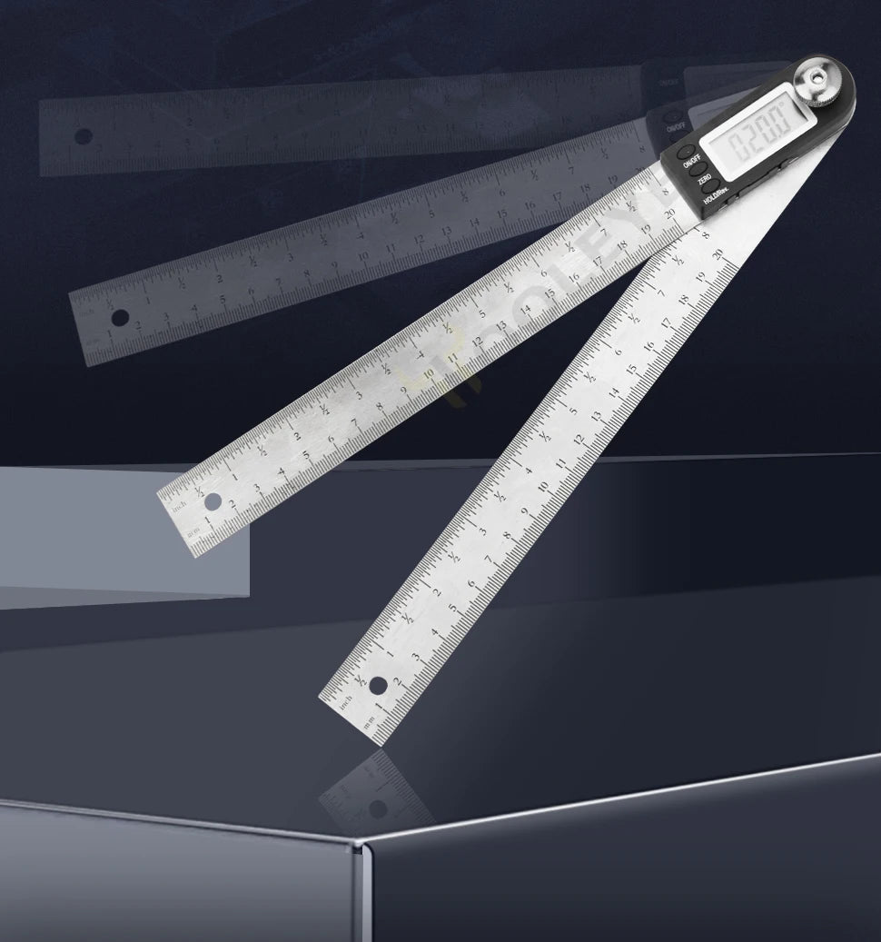 Electronic Digital Display Angle Ruler 360 Degree Woodworking Measuring Angle Instrument Protractor Angle Meter Goniometer