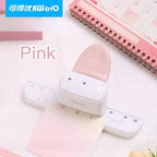KW-TRIO Multi-Colored Loose-Leaf Hole Punch with 4mm Small Aperture Multi-Hole Punch with Ruler Design Portable Hole Punching