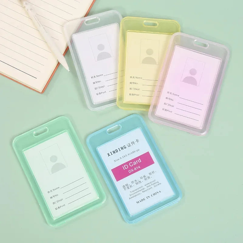 Women Men Card Cover Case Plastic Transparent Business Credit Cards Bank ID Card Sleeve Protect Holder Case for Student