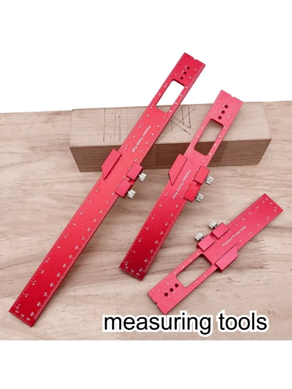 Metal Carpenter Square Angle Measuring Tool Precision T Square With Sliding Stop Imperial Metric Dual Scale Woodworking Marking