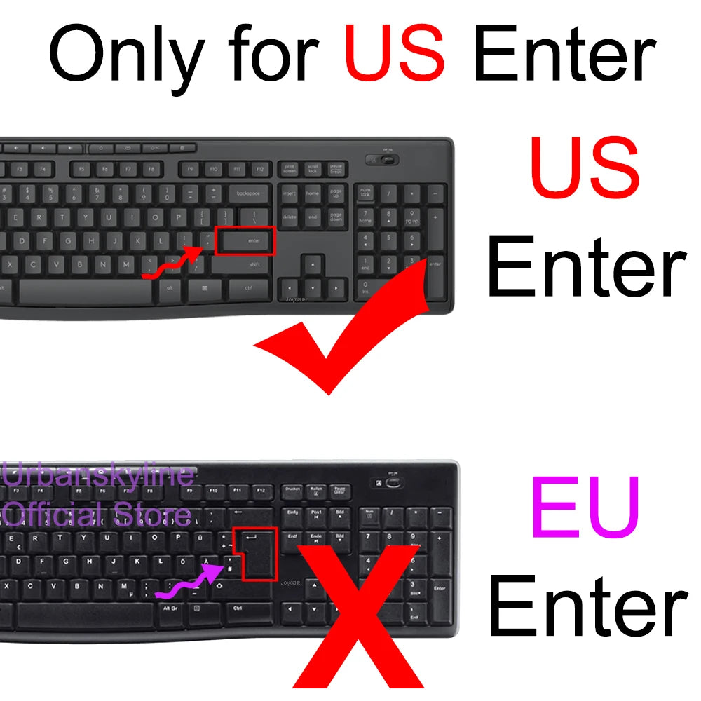 Keyboard Cover for Logitech K200 K260 K270 K275 K295 MK200 MK260 MK270 MK275 MK295 Silicone Protector Skin Case Film Clear Black
