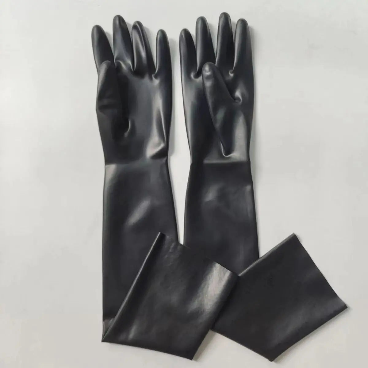 Free shipping !!! Hot Wrist seamless black / red latex opera long latex gloves fetish latex gloves