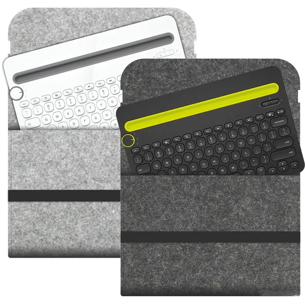 Felt Wireless Keyboard Storage Bag Dustproof Anti Shock Carrying Case Lightweight Portable for Logitech K380 K480 K580 K780