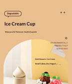 5/10/20/50pcs 5OZ Ice Cream Cup Environmentally Friendly Degradable Disposable Celebrity Dessert Pulp Light Food Paper Bowl