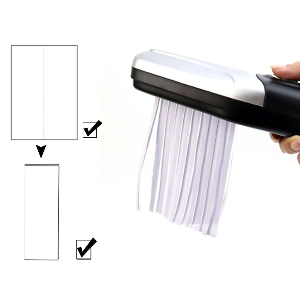 Handheld Mini Paper Shredder Strip Cutting Machine, A6 A4, Compact for Home Use Document Cutter Office Stationery for Bills