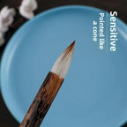 Small Chicken Claw Calligraphy Brush Mixed Hair Short Peak Garlic Head Writing Brush for Regular Official Seal Script Beginner