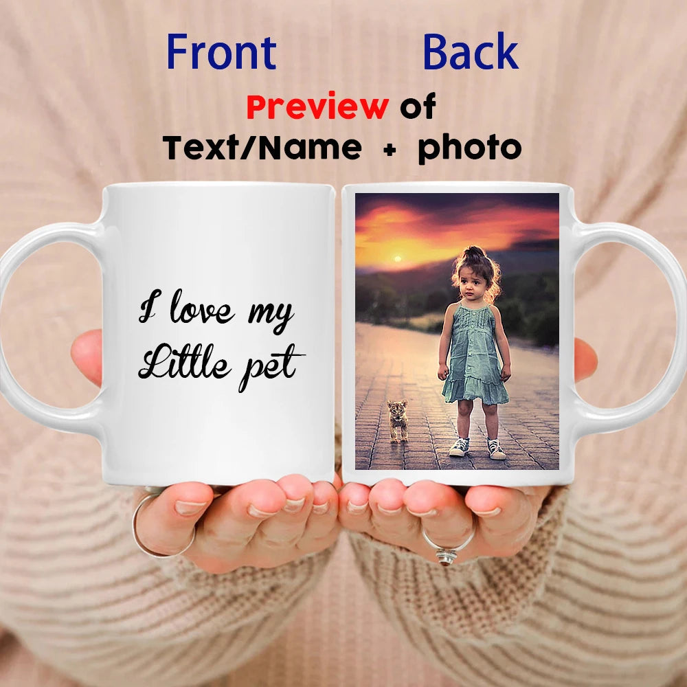 Personalised Your Photo Mug, Custom NAME IMAGE Cup, Customize Coffee Mugs, Tea Cups, Mothers' Day, Fathers' Day Wedding Gift