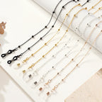 Metal Gold Round Beads Glasses Chain; Multi-Functional Fashionable Multi-Functional Collar Chain; Belt Accessory