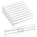 4Pcs Transparent Drawer Dividers Adjustable Expandable Drawer Dividers for Clothes Utensils Cosmetics Office Storage